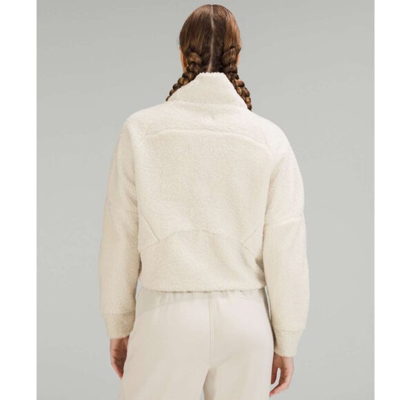 Lululemon Women's Scuba Oversized Fleece Funnel Neck Sweater Size  XS / S Cream - Picture 2 of 11